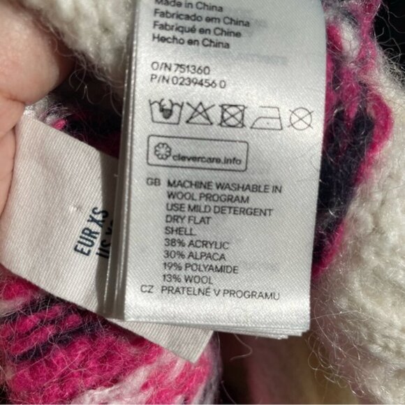 H&M (Label of Graded Goods) alpaca blend Nordic style sweater size XS - Picture 11 of 15